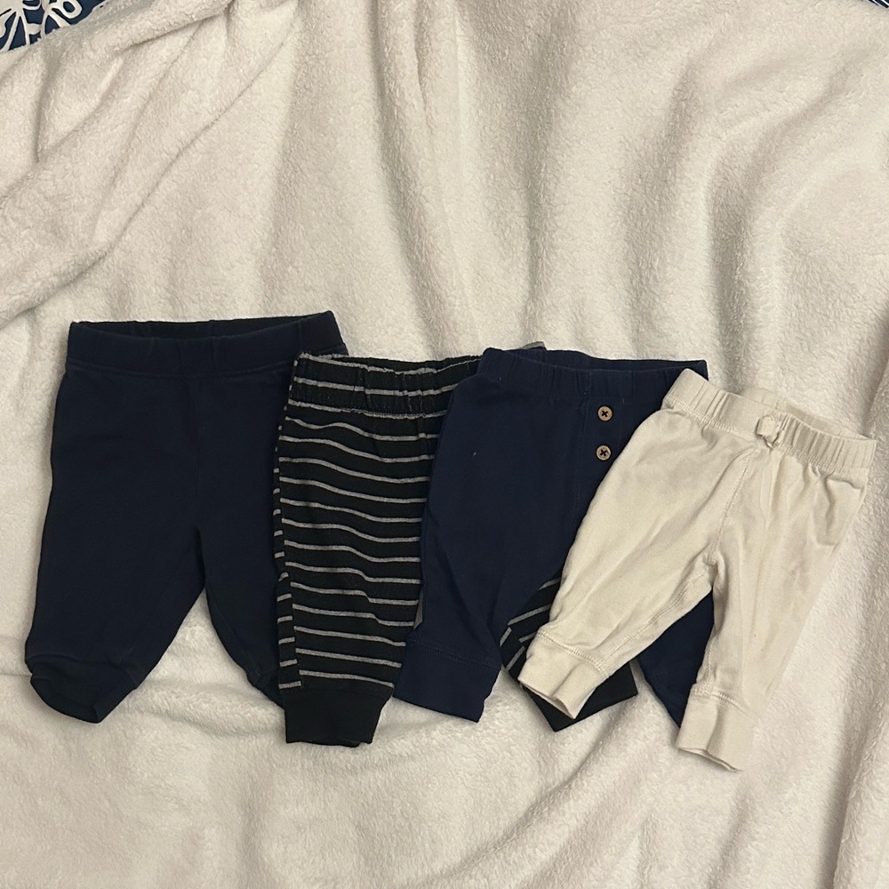 4 Pairs 0-3m Baby Pants
